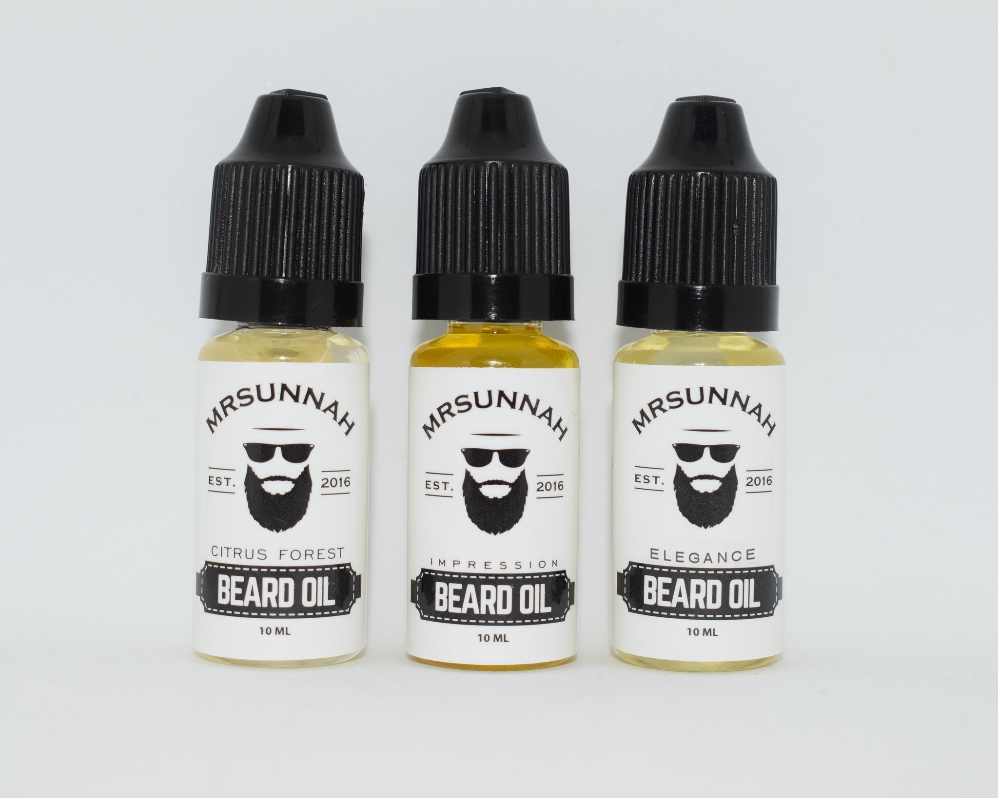 3 Beard Oil Set (10ml) - Mrsunnah Grooming Co