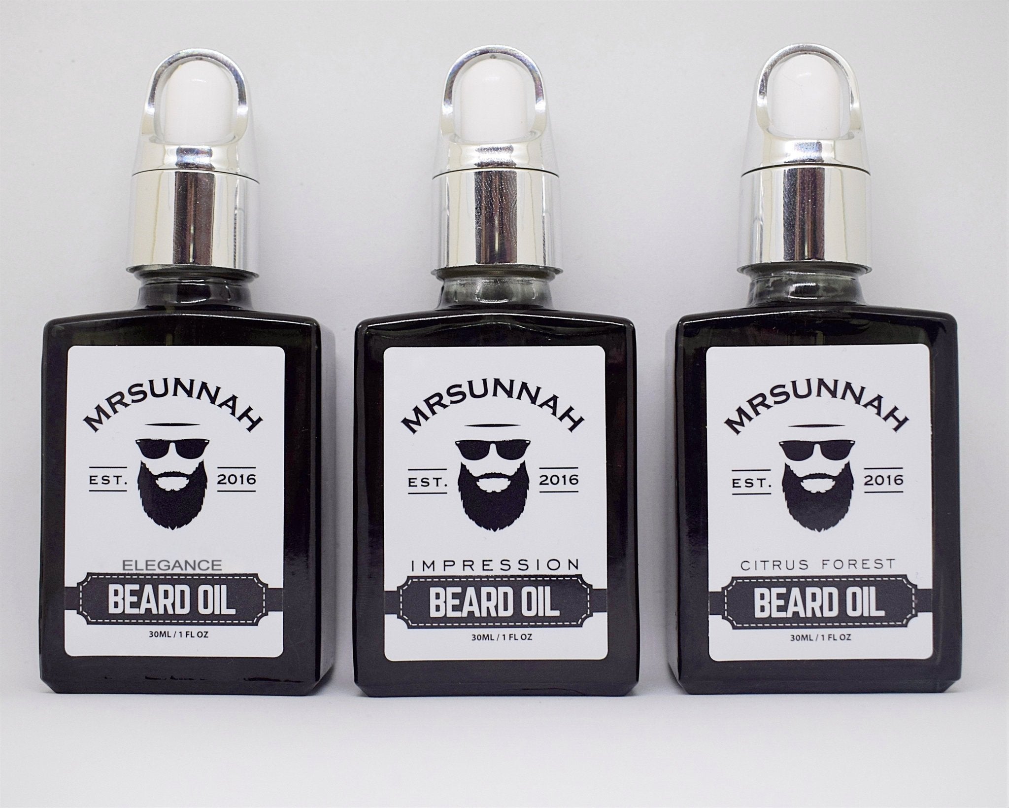 3 Beard Oil Set (30ml) - Mrsunnah Grooming Co 